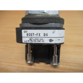 Allen Bradley 800T-FXD4 Pushbutton 800TFXD4 Red, W 800T-XD4 - Used