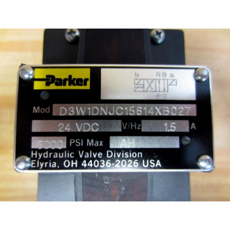 Parker D3W1DNJC15614XB027 Directional Control Valve - New No Box