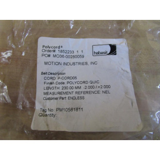 Habasit P-CORD05 Endless Polycord Belt PM10581811 (Pack of 11) - New No Box