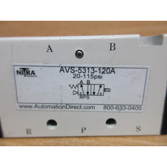 Automation Direct AVS-5313-120A Nitra Solenoid Valve AVS5313120A - Used