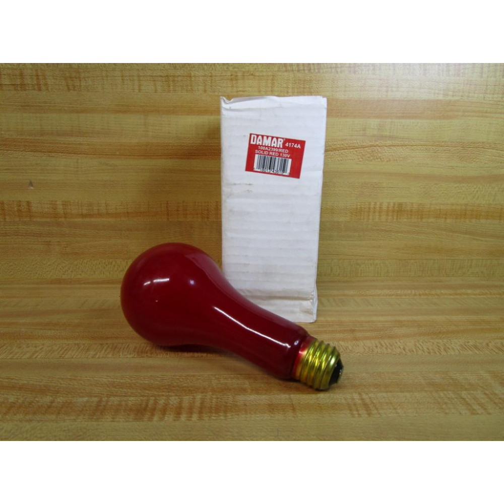 Damar 100A2399RED 100W Solid Red Bulb 4174A