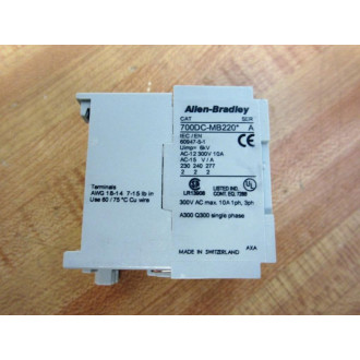 Allen Bradley 700DC-MB220Z24S Control Relay 700DCMB220Z24S