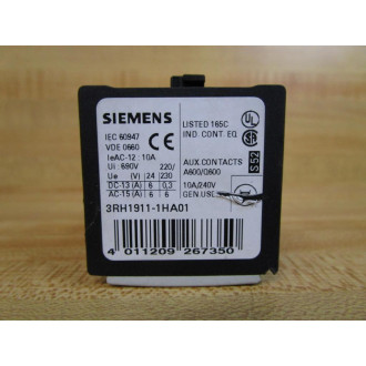 Siemens 3RH1911-1HA01 Contact Block 3RH19111HA01 - Used