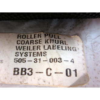 Weiler 505-31-003-4 Roller Pull Coarse Knurl 505310034 - New No Box