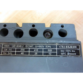 CSI CS1-BKR100 100A Circuit Breaker BKR100 - Used