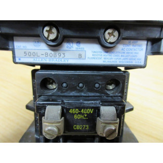 Allen Bradley 500L-BOB93 AC Lighting Contactor 500L-B0B93 - Used