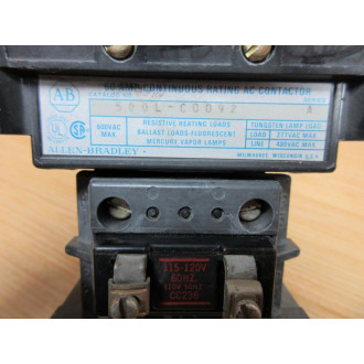 Allen Bradley 500L-COD92 AC Lighting Contactor 500L-C0D92 - Used