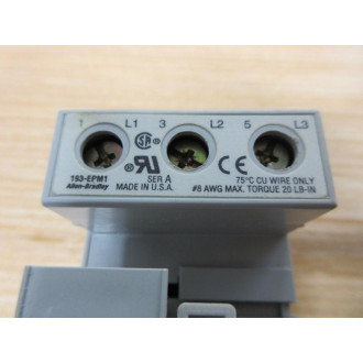 Allen Bradley 193-EA1GB Overload Relay 193EA1GB W193-EPM1 - Used