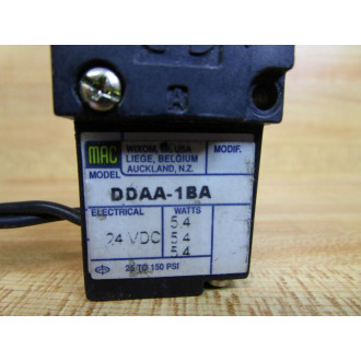 Mac Valves DDAA-1BA Solenoid Valve Coil DDAA1BA WValve - Used