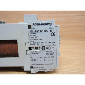 Allen Bradley 100-C23DJ400 Contactor 100C23DJ400 - Used