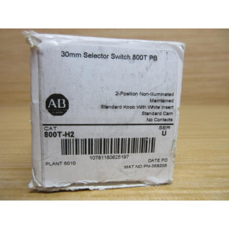 Allen Bradley 800T-H2A Switch 800TH2A Ser U, 800T-XA