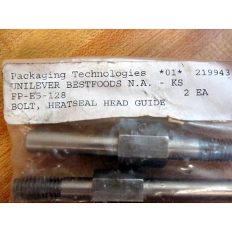 Packaging Technologies FP-E5-128 Heatseal Head Guide Bolt FPE5128 (Pack of 2) - New No Box