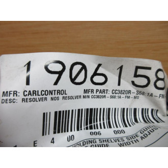 Carlen Controls CC3820R-S68:1A-FM-MS Resolver CC3820RCC681AFMMS - Used
