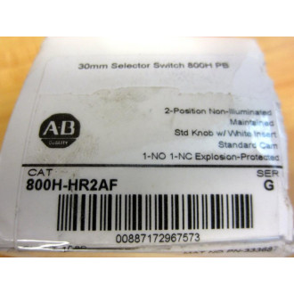 Allen Bradley 800H-HR2AF Selector Switch 800TC-XAF Allen Bradley 800H-HR2AF Selector Switch 800TC-XAF