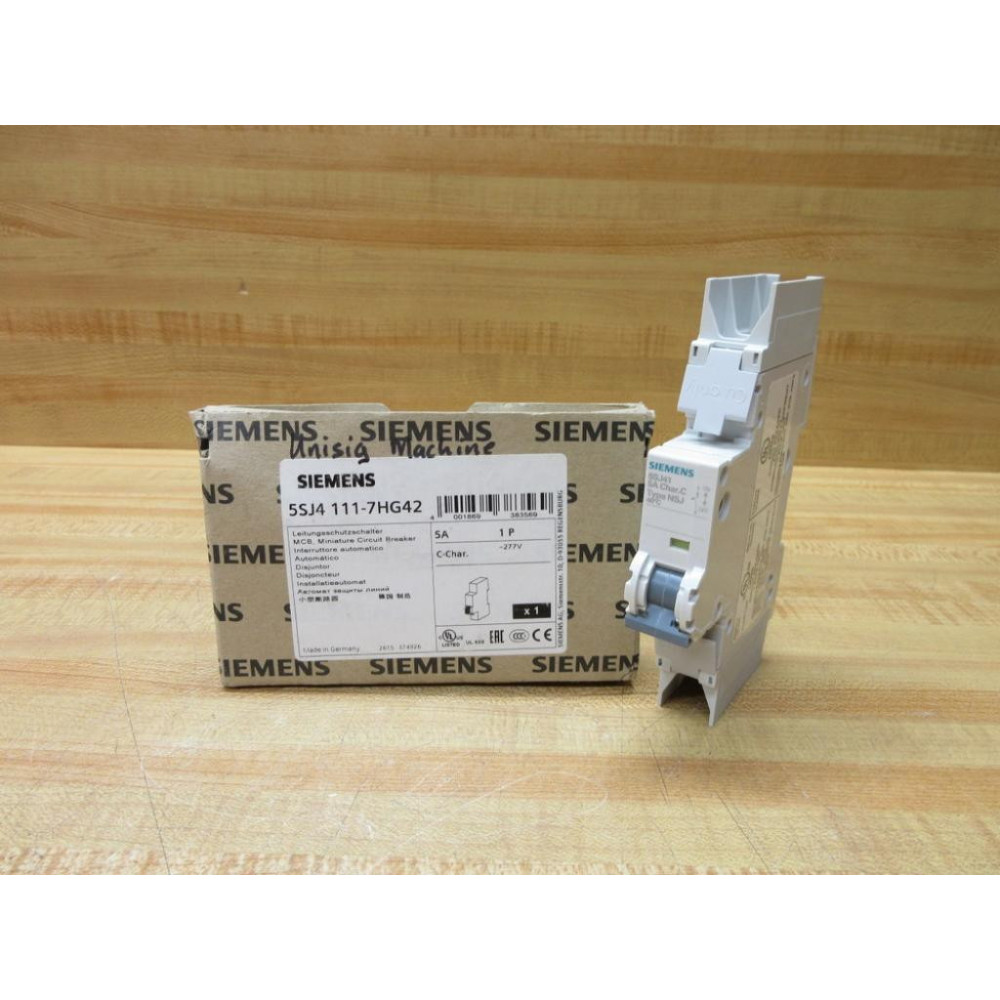 Siemens 5SJ4111-7HG42 5A Circuit Breaker 5SJ41117HG42