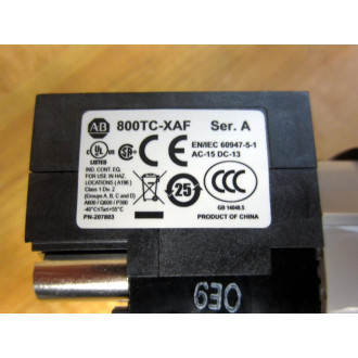 Allen Bradley 800H-HR2AF Selector Switch 800TC-XAF Allen Bradley 800H-HR2AF Selector Switch 800TC-XAF