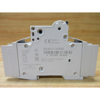 Siemens 5SJ4111-7HG42 5A Circuit Breaker 5SJ41117HG42