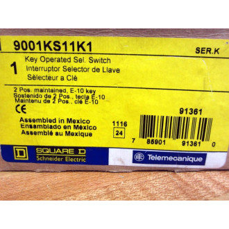 Square D 9001KS11K1 Keyed Selector Switch 91361