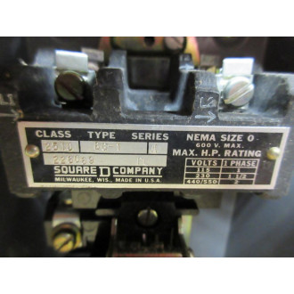 Square D 2510 BG-1 Starter 2510BG1 - Used