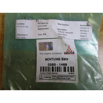 Deutz 0293-1469 Thrust Washer 02931469