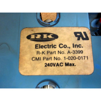 RK A-3399 Suppressor 1-020-0171 - Used