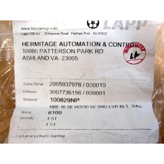 Lapp 100829NP Epic Aluminum Connector Hood