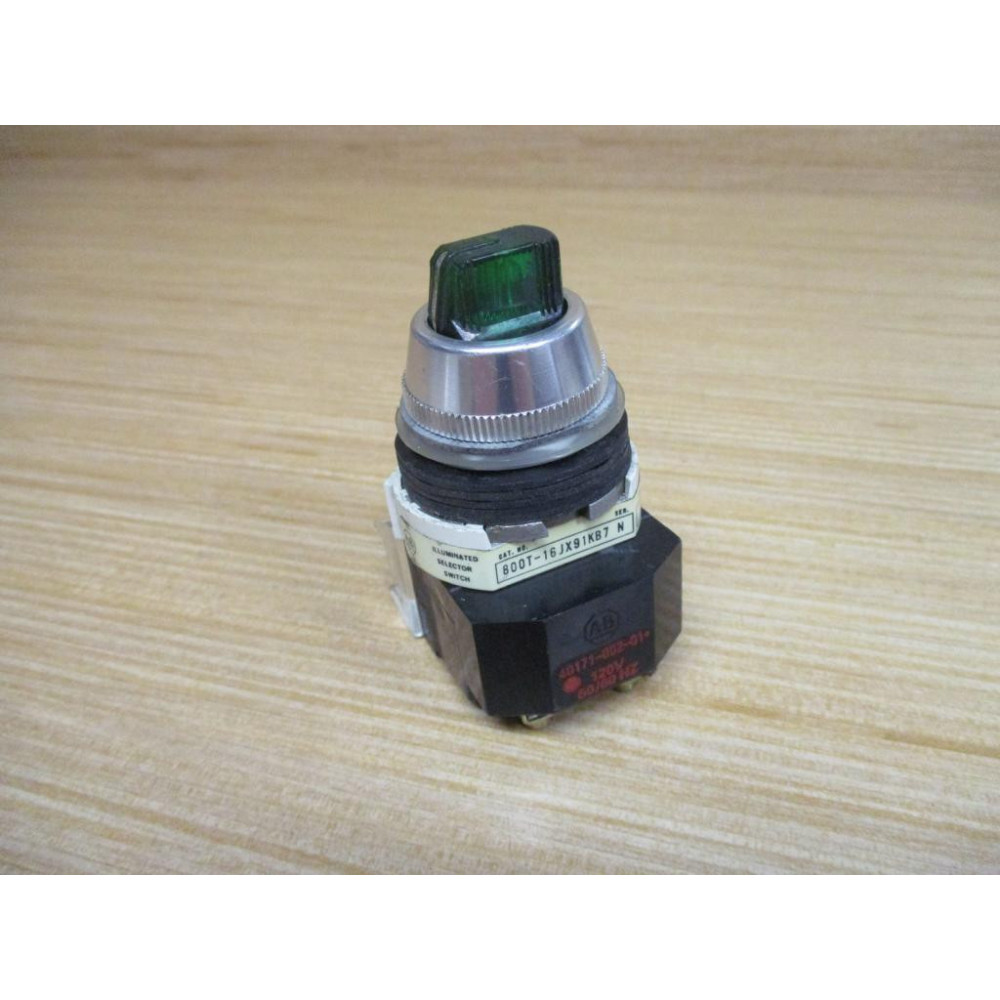 Allen Bradley 800T-16JX91KB7 Selector Switch Green-Ser T - Used