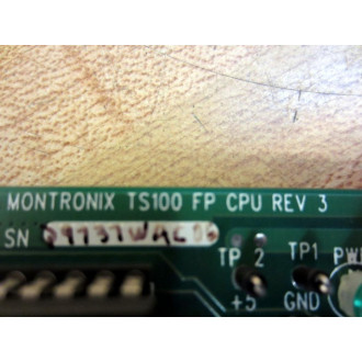 Montronix TS100 Tool Monitor Circuit Board TS100 FP CPU - Used