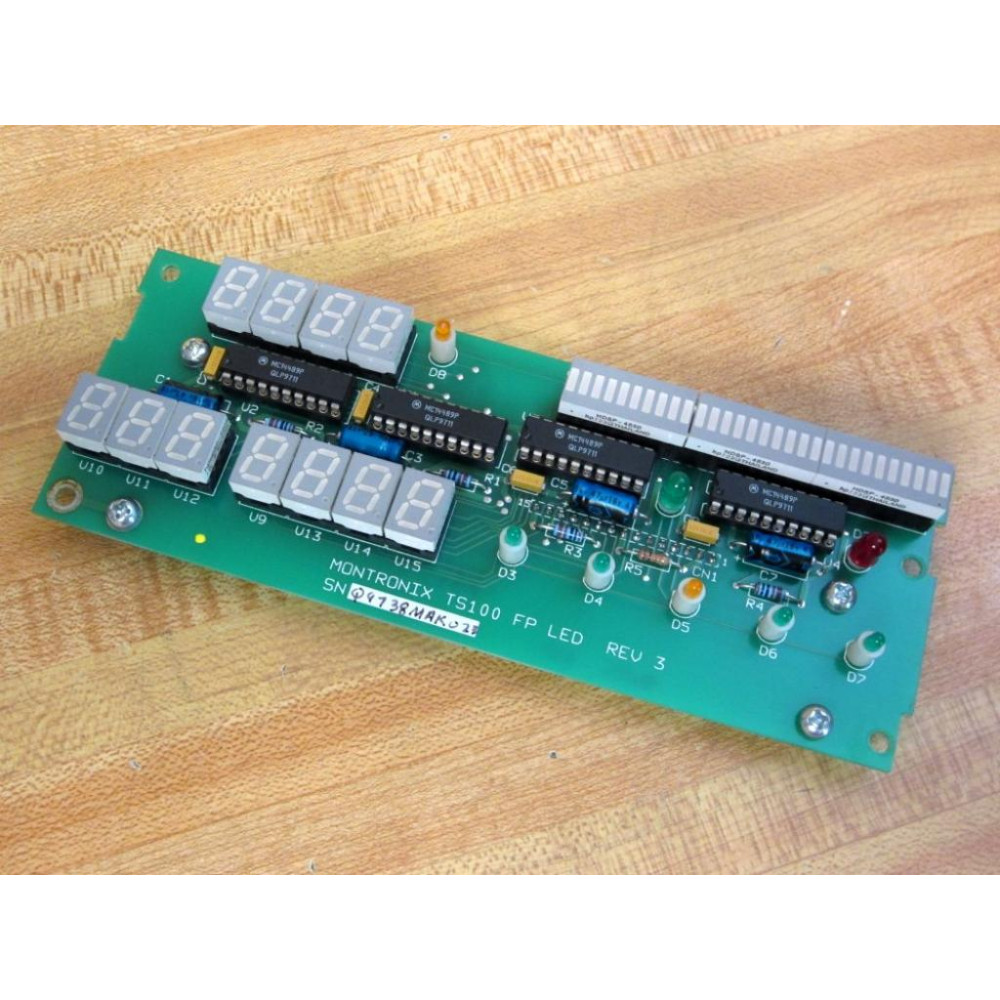 Montronix TS100 Tool Monitor Circuit Board TS100 FP LED Board - Used Montronix TS100 Tool Monitor Circuit Board TS100 FP LED Board - Used