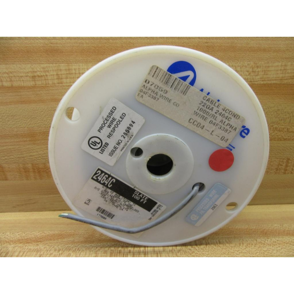 AlphaWire 2464C 4C 22 AWG Conductor - New No Box