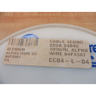 AlphaWire 2464C 4C 22 AWG Conductor - New No Box