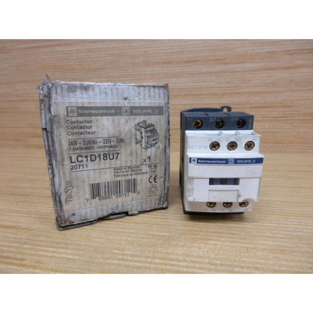 Telemecanique LC1D18U7 Square D Contactor Schneider 20711
