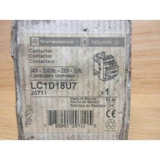 Telemecanique LC1D18U7 Square D Contactor Schneider 20711
