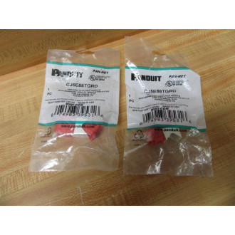 Panduit  Mini-Com CJ5E88TGRD Mini-Com TX-5e Jack Module (Pack of 2)