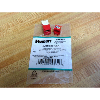 Panduit  Mini-Com CJ5E88TGRD Mini-Com TX-5e Jack Module (Pack of 2)