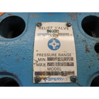 SperryVickers CG-10-B-20 Relief Valve CG10B20 - Used