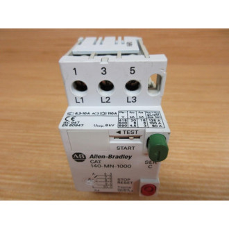 Allen Bradley 140-MN-1000 Starter 6.3-10A 140MN1000 Ser. C, Cracked - Used