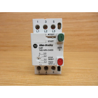 Allen Bradley 140-MN-0400 Motor Starter 140MN0400 Ser. D - Used