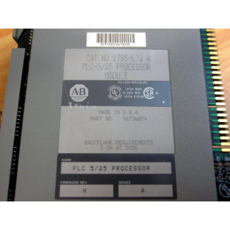 Allen Bradley 1785-LT2 PROCR Module PLC-525 Series A FW Rev.H  WKey - Used