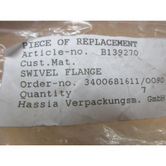 Hassia Verpackungsm GmBH B139270 Hamba Swivel Flange (Pack of 6) - New No Box