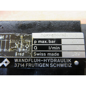 Wandfluh BDRVdB440 Pressure Reducing Valve BDRVdB440 - New No Box