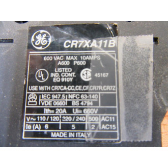 General Electric CR7XA11B Contact Block - Used