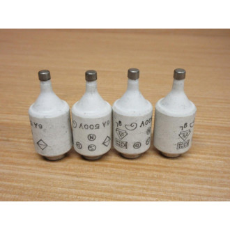 Kema Keur 6A 500V Ceramic Bottle Fuse (Pack of 4) - New No Box