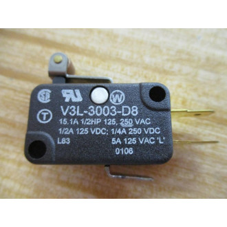 Honeywell  Micro Switch V3L-3003-D8 Snap Switch V3L3003D8 - New No Box