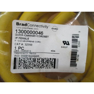 Brad Connectivity 32350 Molex Quick-Change Cordset 1300000046