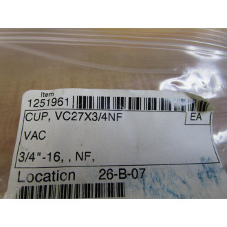 VI-Cas MFG VC27X34NF Vacuum Cup VC-27X34-16 - New No Box