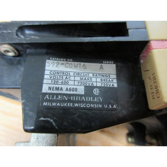 Allen Bradley 592-COW16 Thermal Overload Relay 592-C0W16 - Used