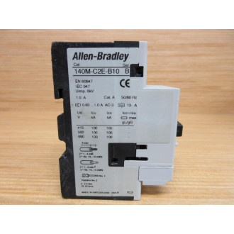Allen Bradley 140M-C2E-B10 Circuit Breaker Ser.B, W140M-C-AFA11 - Used