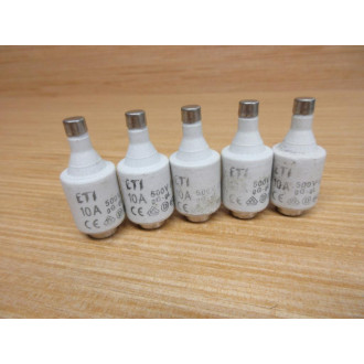 ETI 10A 500V Fuse Links (Pack of 5) - New No Box