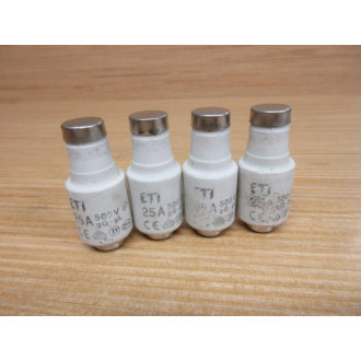ETI 25A 500V Bottle Fuse (Pack of 4) - New No Box
